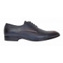 Pantofi barbati eleganti din piele naturala texturata bleumarin – Eleganta si rafinament 346ABLM
